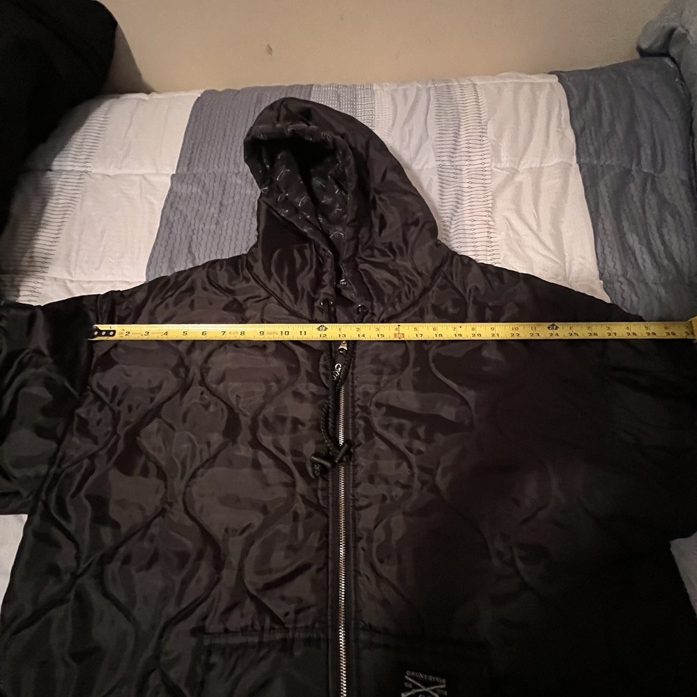 Grunt Style Woobie Hoodie Men's 2XL XXL Full Zip Quilted American Flag Patch - Picture 10 of 14